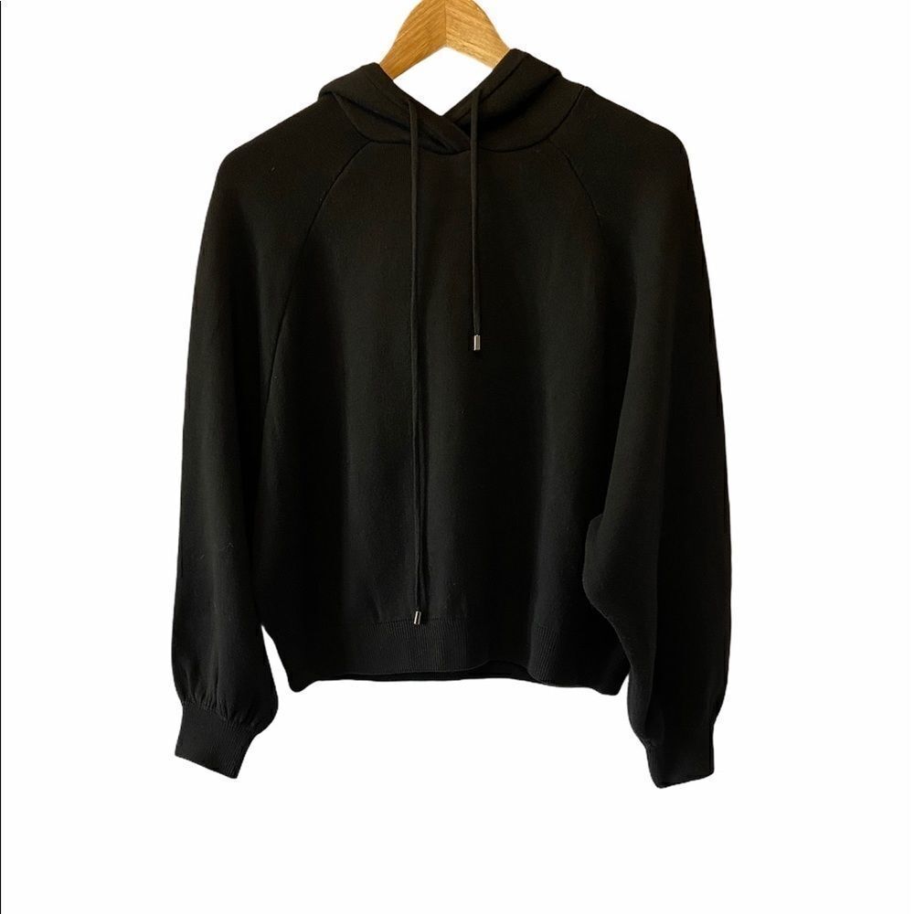 TWIK Black Cropped Heavy Knit Pullover Sweater M
